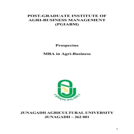 Junagarh agricultural university junagadh prospectus 2016 17 educationiconnec...