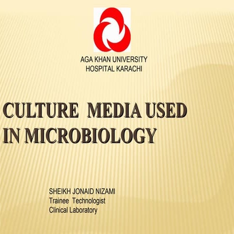 CULTURE  MEDIA USED IN MICROBIOLOGY