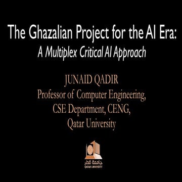 The Ghazalian Project for the AI Era: A Multiplex Critical AI Approach