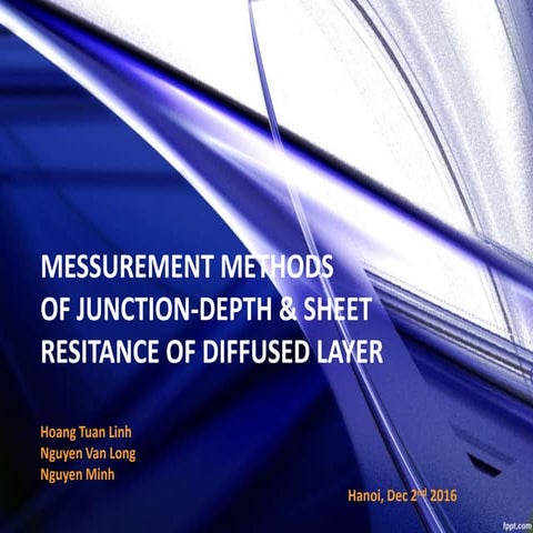 Junction-depth & Sheet-resitance meassurement