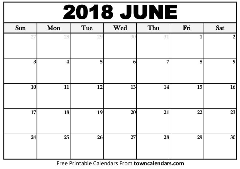June 18 Calendar