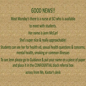 Announcements Monday June 11, 2018