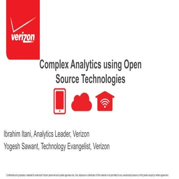 Complex Analytics using Open Source Technologies