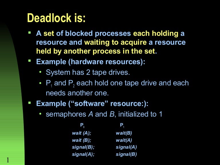 deadlock avoidance