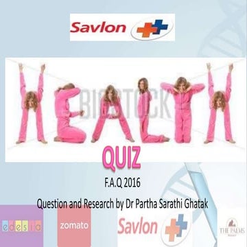 FAQ 2016 Health Quiz Final by Partha Sarathi Ghatak (Partha abarki)