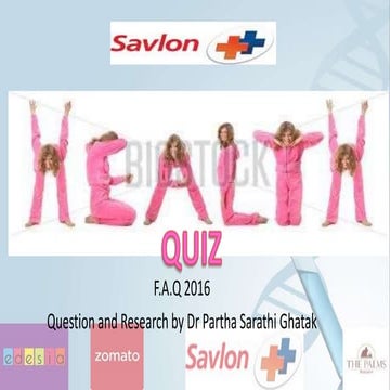 FAQ 2016 Health Quiz Prelims by Partha Sarathi Ghatak (Partha abarki)