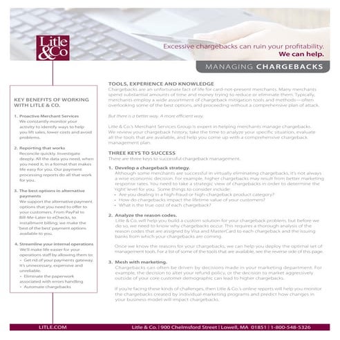 Managing Chargebacks