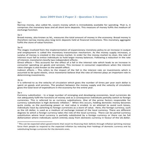 June 2009 unit 2 paper 2 question 3