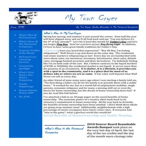 MyTownCryer June, 2010