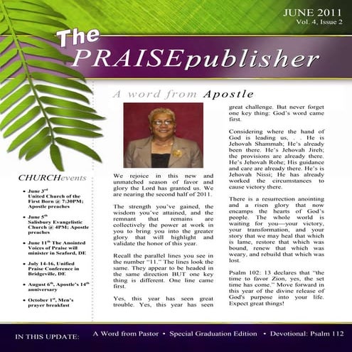 June 2011 praise publisher