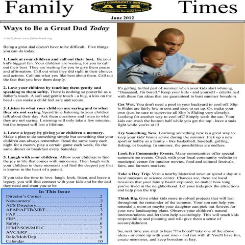 June 2012 newsletter