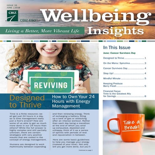 Wellbeing Insights June 2018