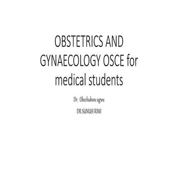 obstetrics and gynaecology Picture test for medical students