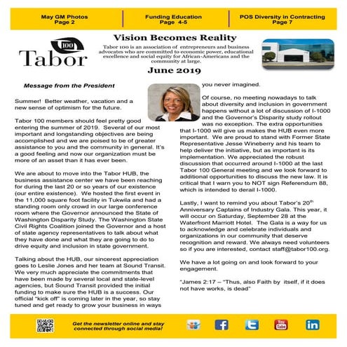 Tabor 100 January 2019 Newsletter | PDF