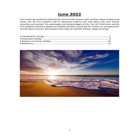 June 2022 - Cambridge English Teaching Activities