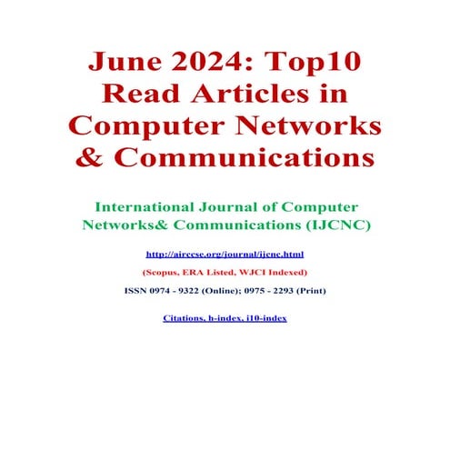 June 2024 - Top 10 Read Articles in Computer Networks & Communications ...