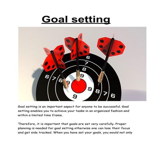 Goal setting Goal