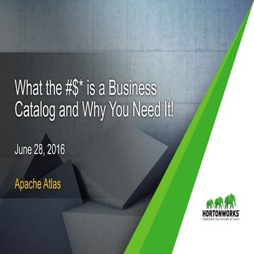 What the #$* is a Business Catalog and why you need it 