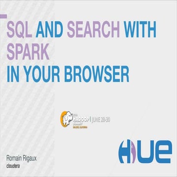SQL and Search with Spark in your browser