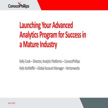 Launching your advanced analytics program for success in a mature industry