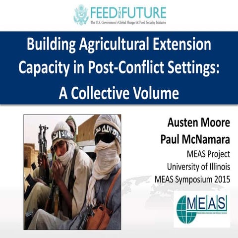 Building Agricultural Extension Capacity in Post-Conflict Settings: A Collect...