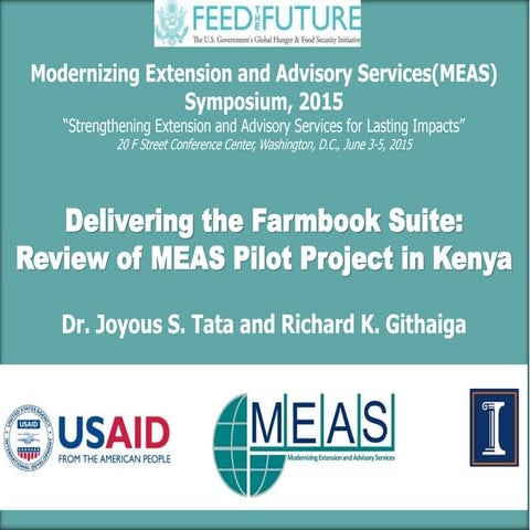 Delivering the Farmbook Suite: Review of MEAS Pilot Project in Kenya