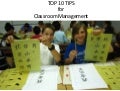 Classroom Management in the Chinese classroom