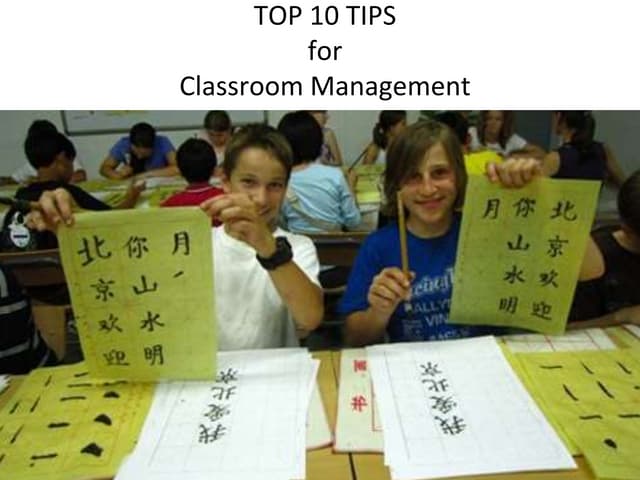 Classroom Management in the Chinese classroom