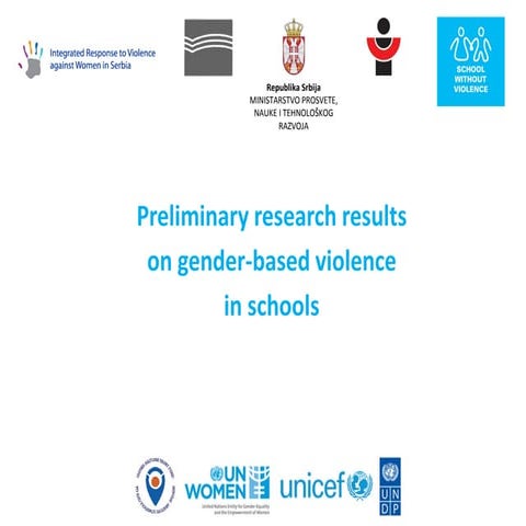Research results on gender-based violence in schools in Serbia