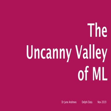 The Uncanny Valley of ML