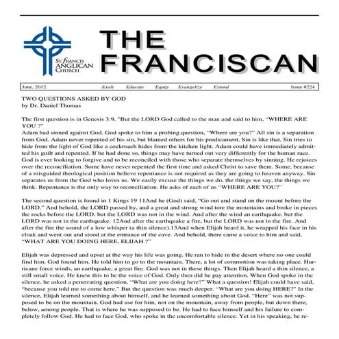 The Franciscan - June 2012