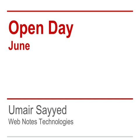 June Open Day at ERPNext