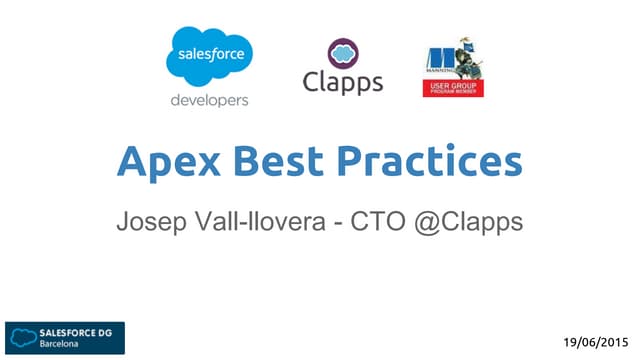 June SDG - Apex Best Practices