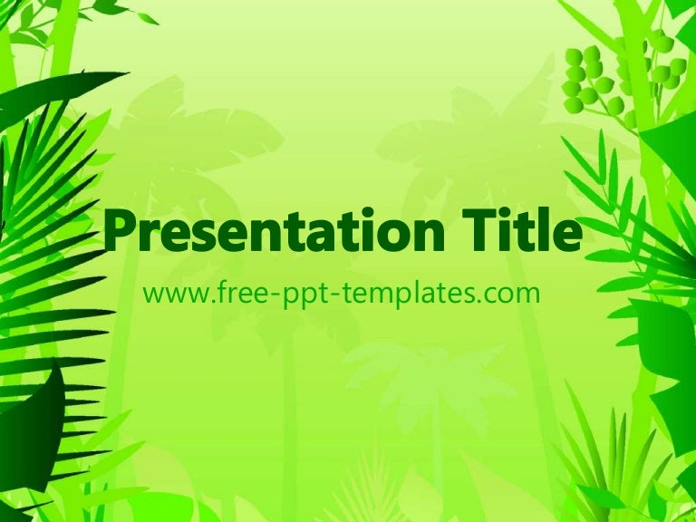 Jungle Power Point template