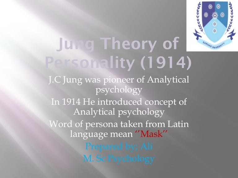 Jung theory of personality in Psychology