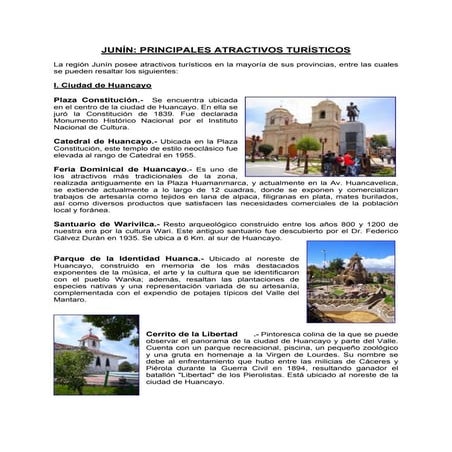 Junin atractivos