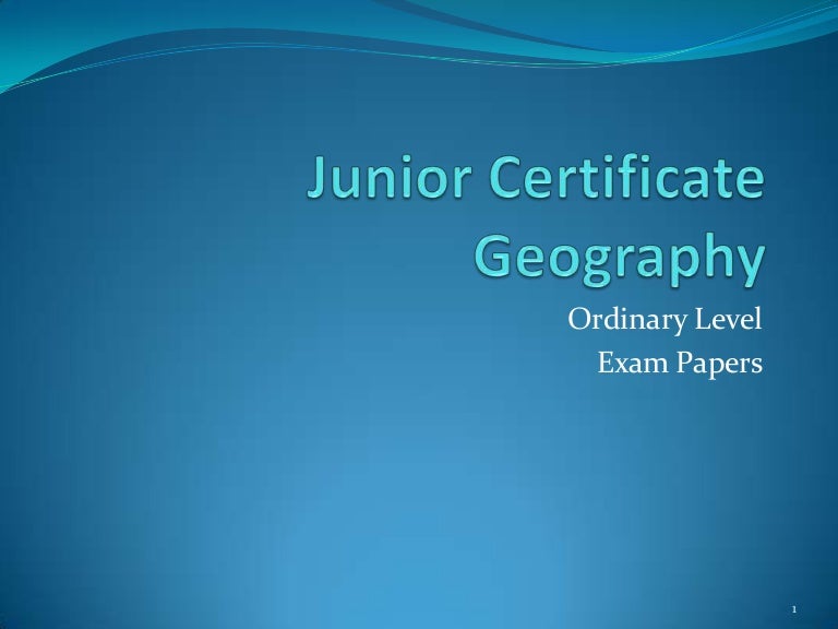 Junior certificate Geography (OL)