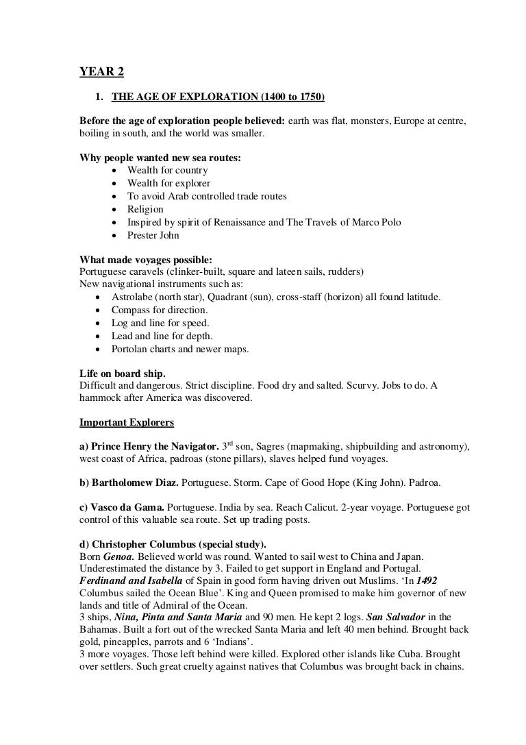 Junior Certificate History Second Year Notes