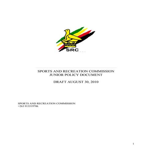 Junior sports policy | PDF