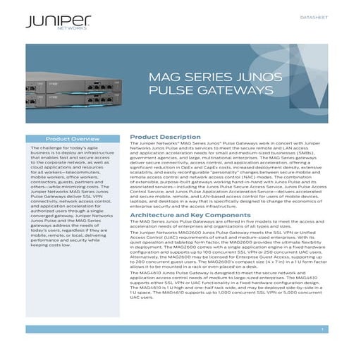 Juniper MAG Series
