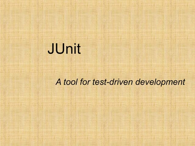 Junit | PPT