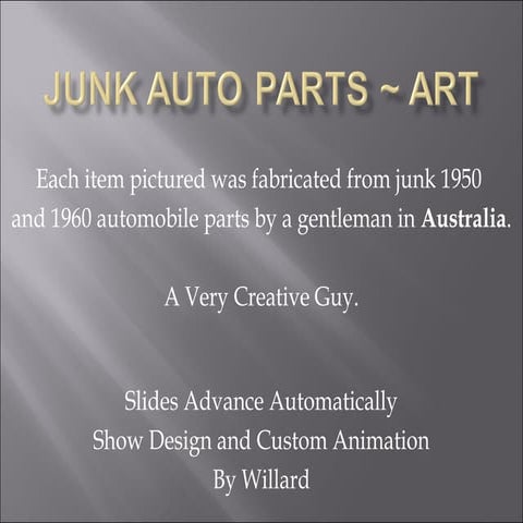 Junk auto parts~art