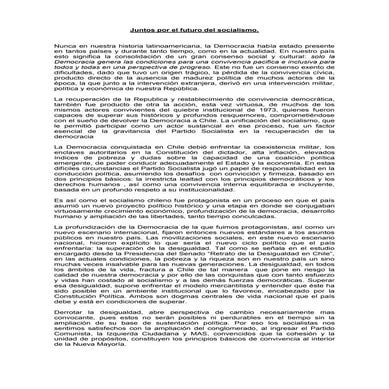 Juntos por el futuro del socialismo