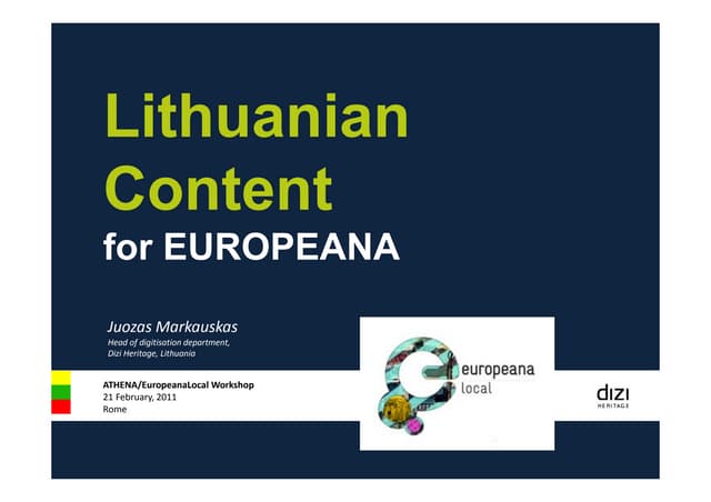 Lithuanian Content for EUROPEANA