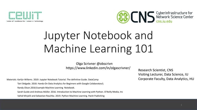 Jupyter machine learning crash course