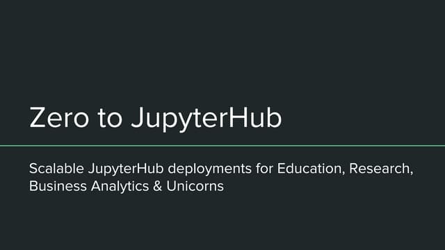 JupyterHub + kubernetes