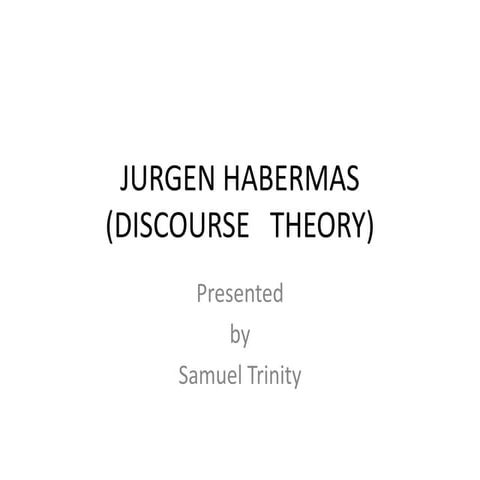 Jurgen habermas discourse