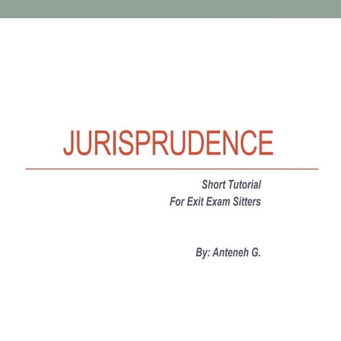 jurisprudence law of Ethiopia for legal professionals -1.pptx