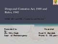 Drugs and Cosmetics act, 1940