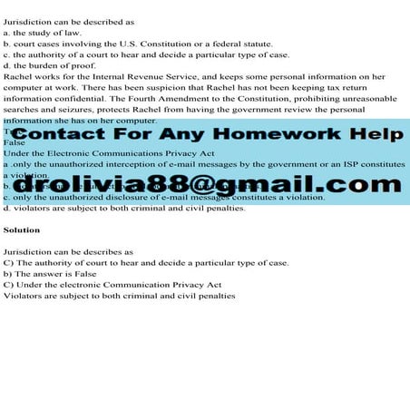 Jurisdiction can be described asa. the study of law.b. court cas.pdf